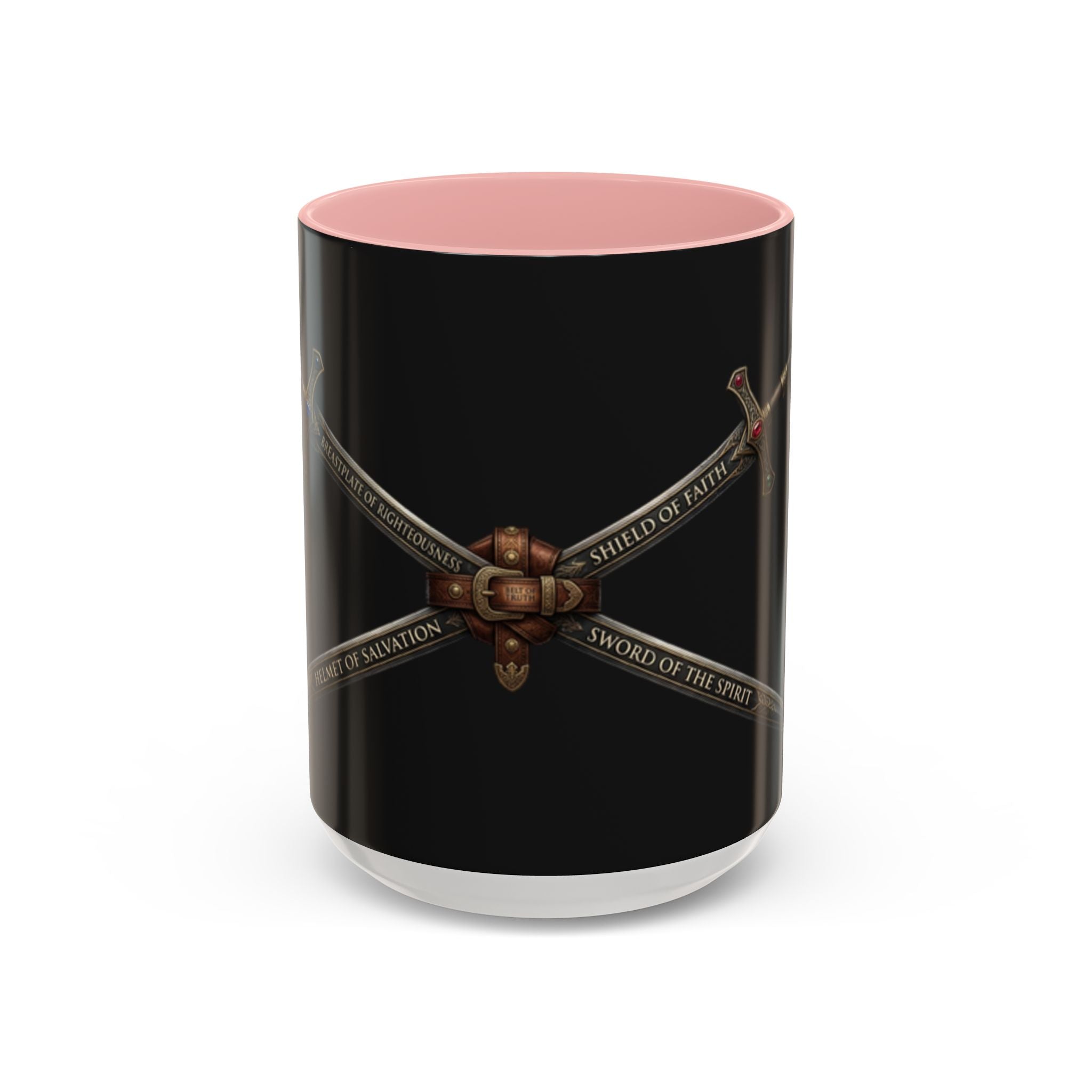 Christian Sword & Shield Coffee Mug (11/15oz) — Faith Scripture Armor Design