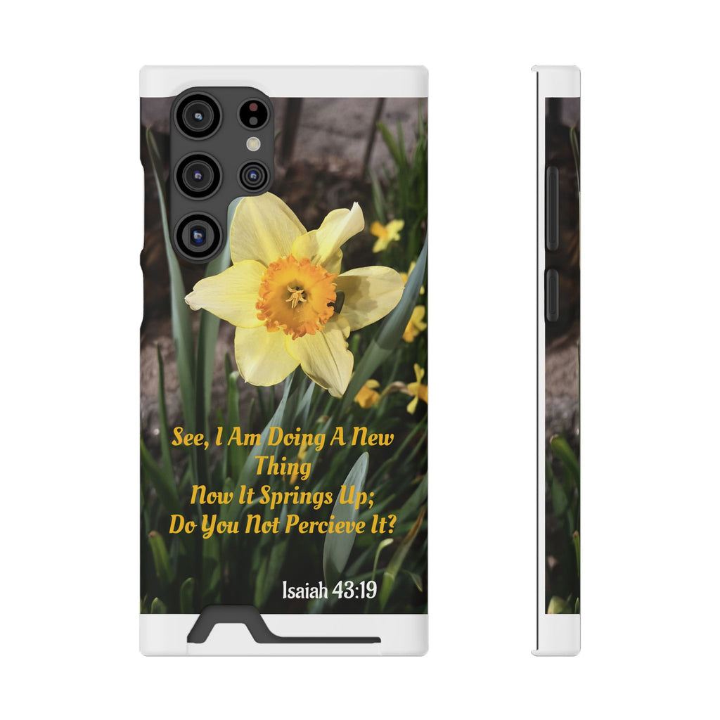 Phone Case With Card Holder (ISAIAH 43:19)