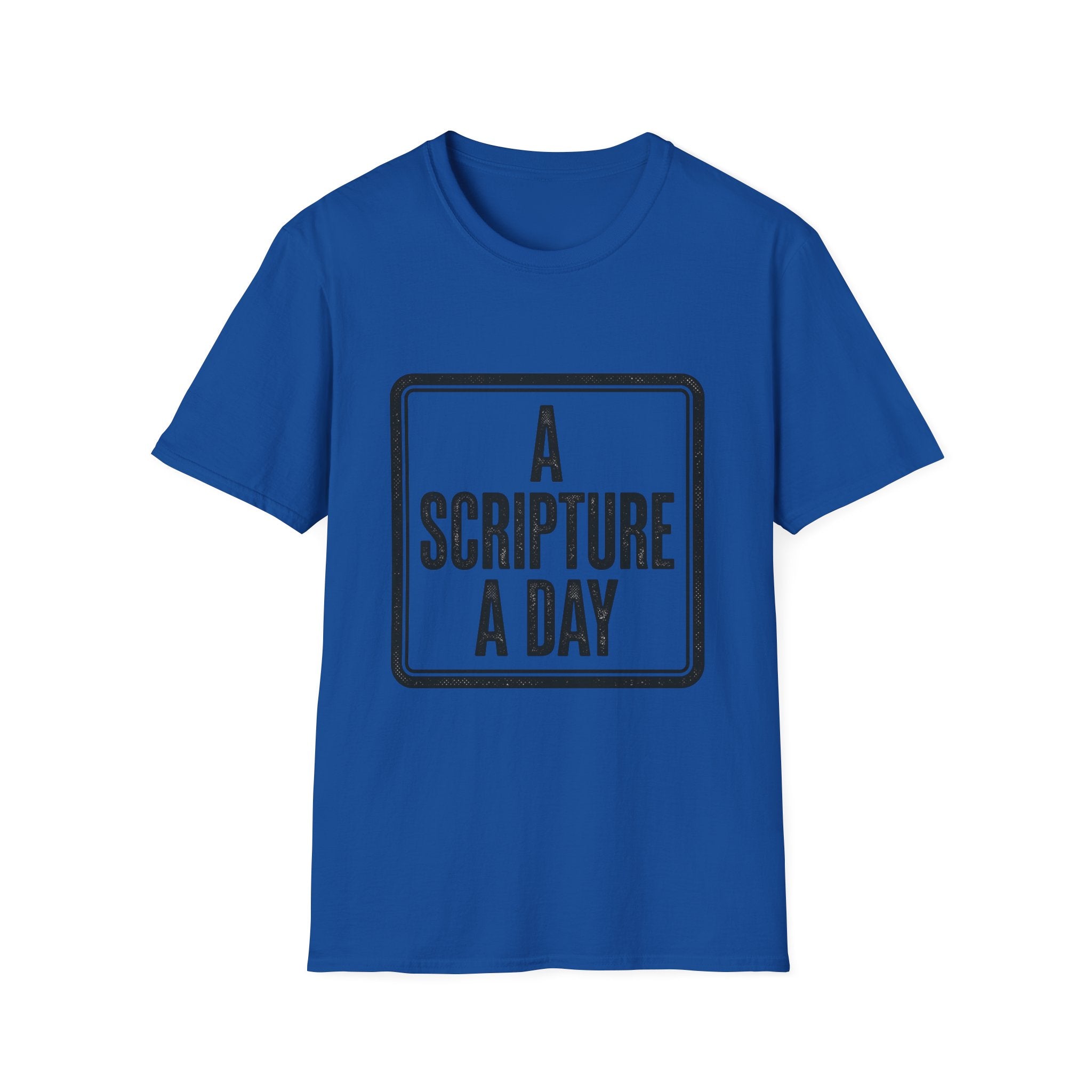 Religious T-Shirt — “A Scripture A Day / Make The Pain Go Away” Inspirational Faith Tee