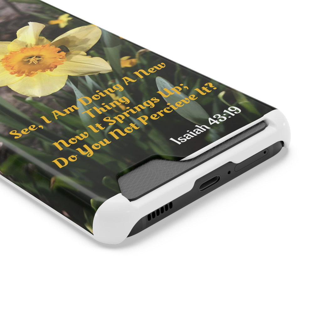 Phone Case With Card Holder (ISAIAH 43:19)