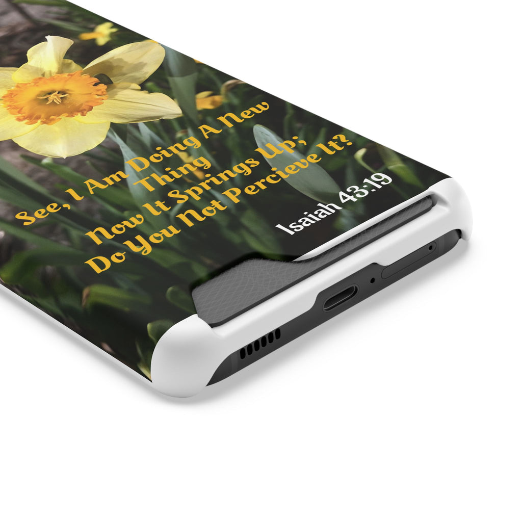 Phone Case With Card Holder (ISAIAH 43:19)