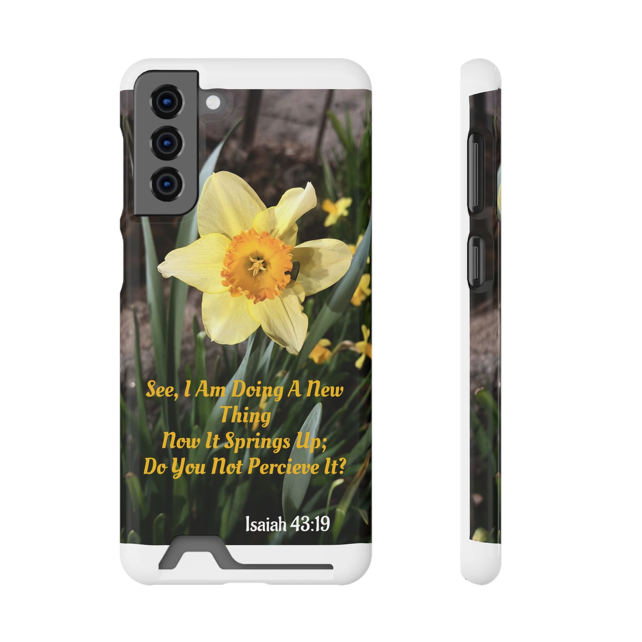 Phone Case With Card Holder (ISAIAH 43:19)