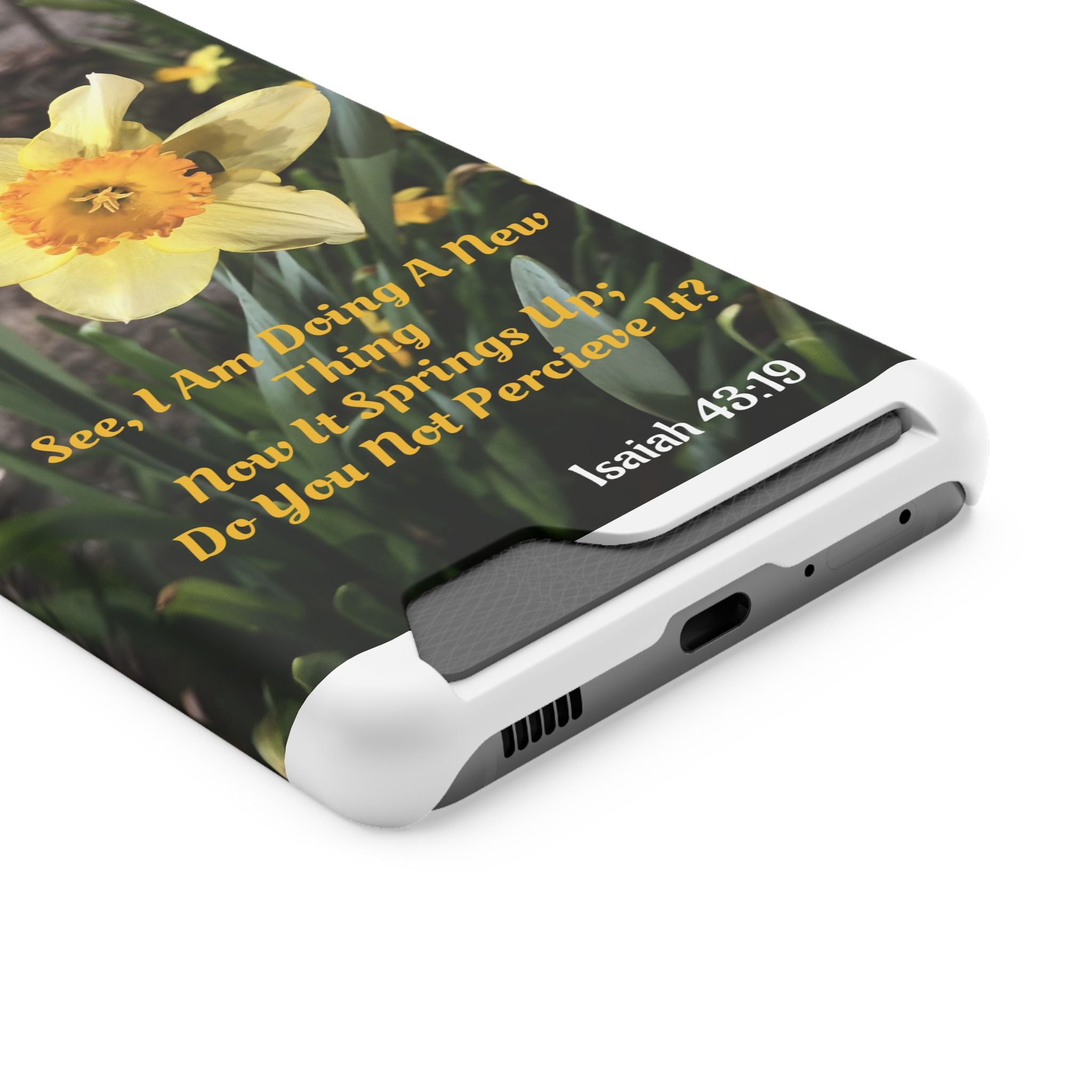 Phone Case With Card Holder (ISAIAH 43:19)