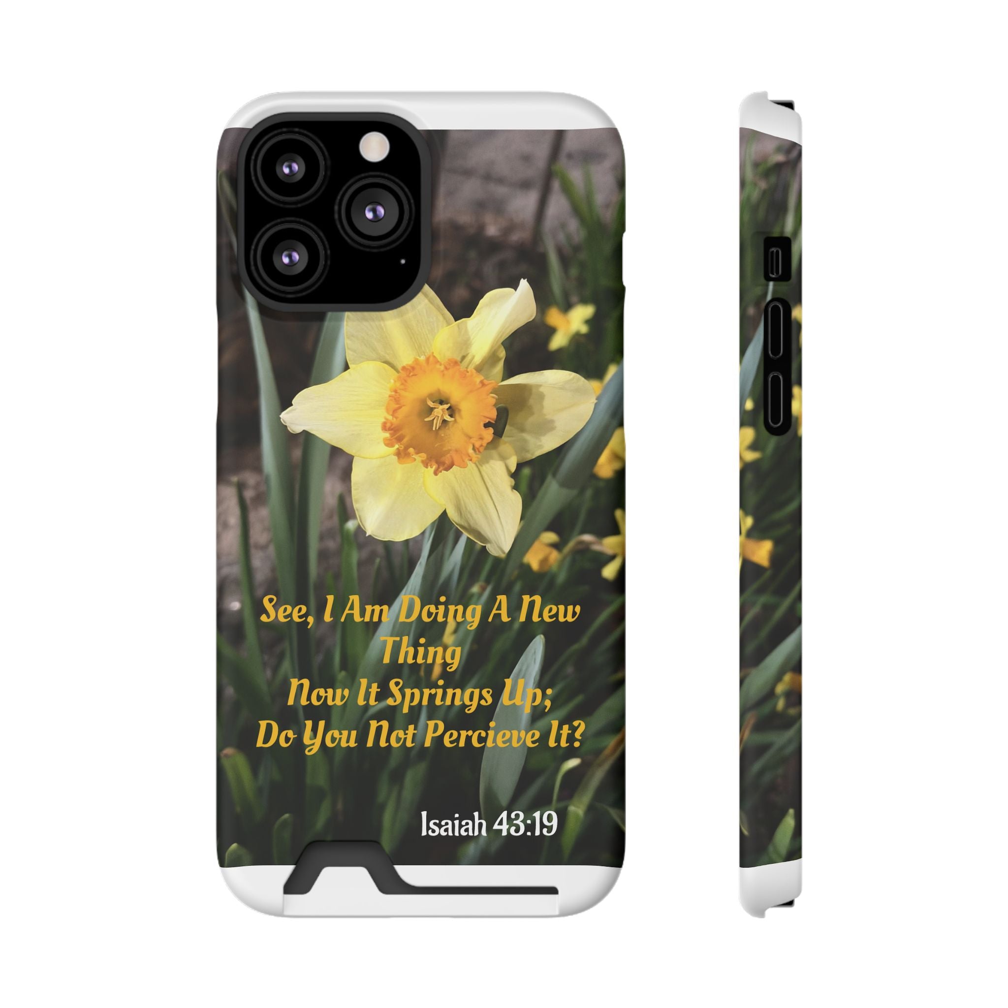 Phone Case With Card Holder (ISAIAH 43:19)