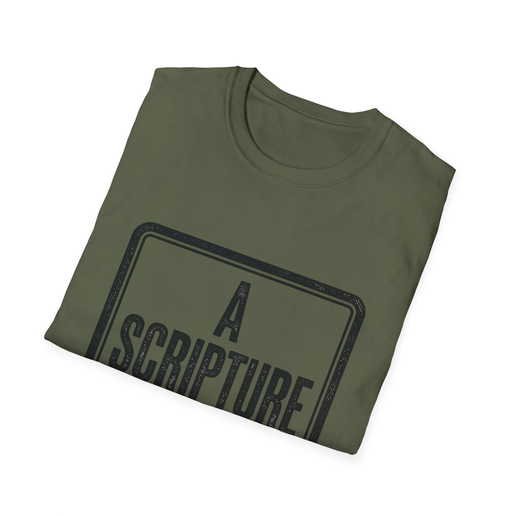 Religious T-Shirt — “A Scripture A Day / Make The Pain Go Away” Inspirational Faith Tee