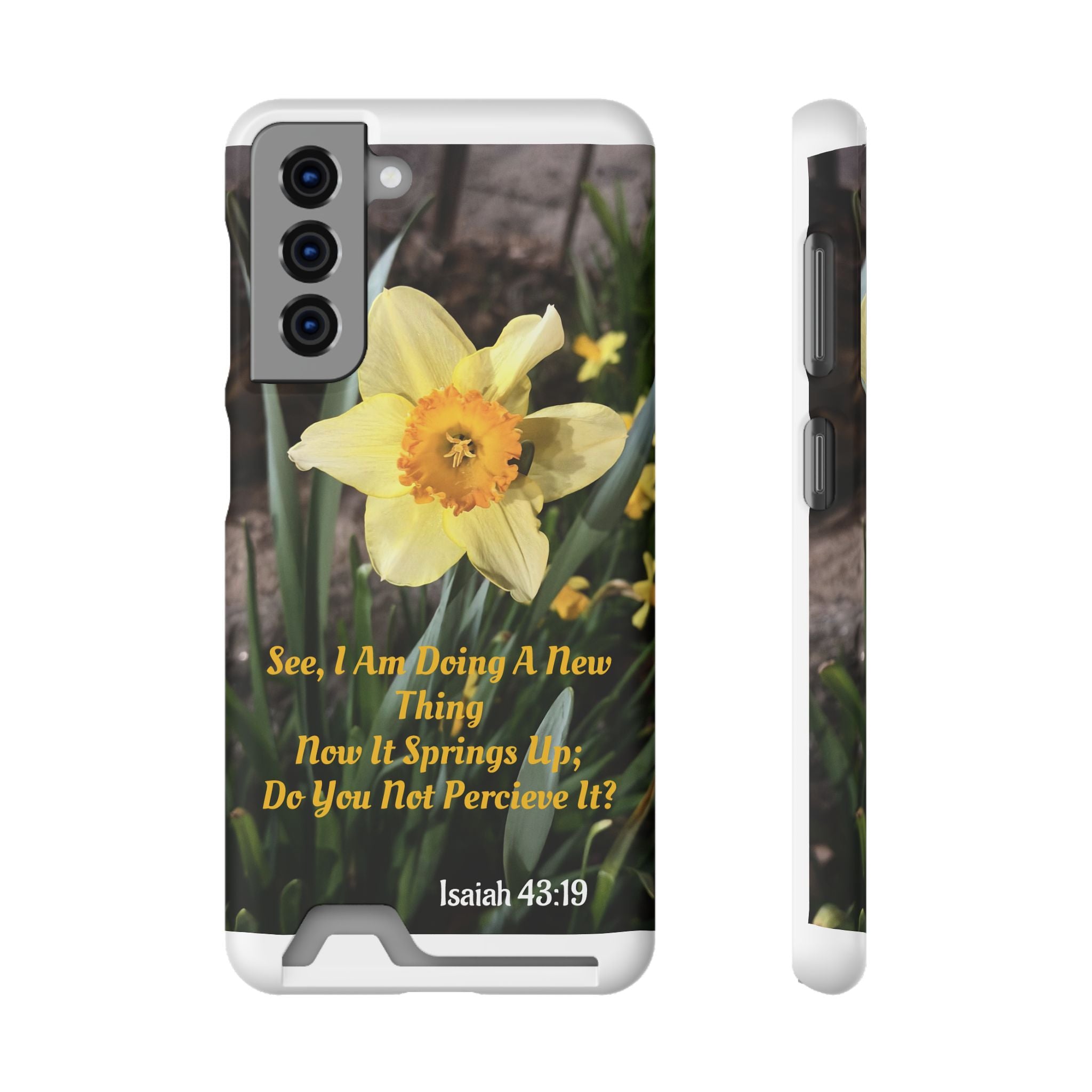 Phone Case With Card Holder (ISAIAH 43:19)