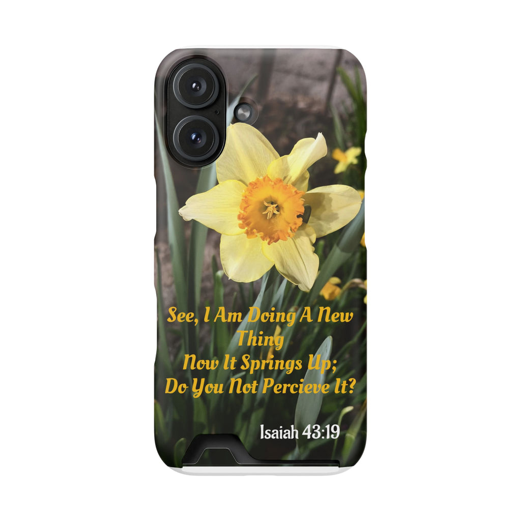 Phone Case With Card Holder (ISAIAH 43:19)