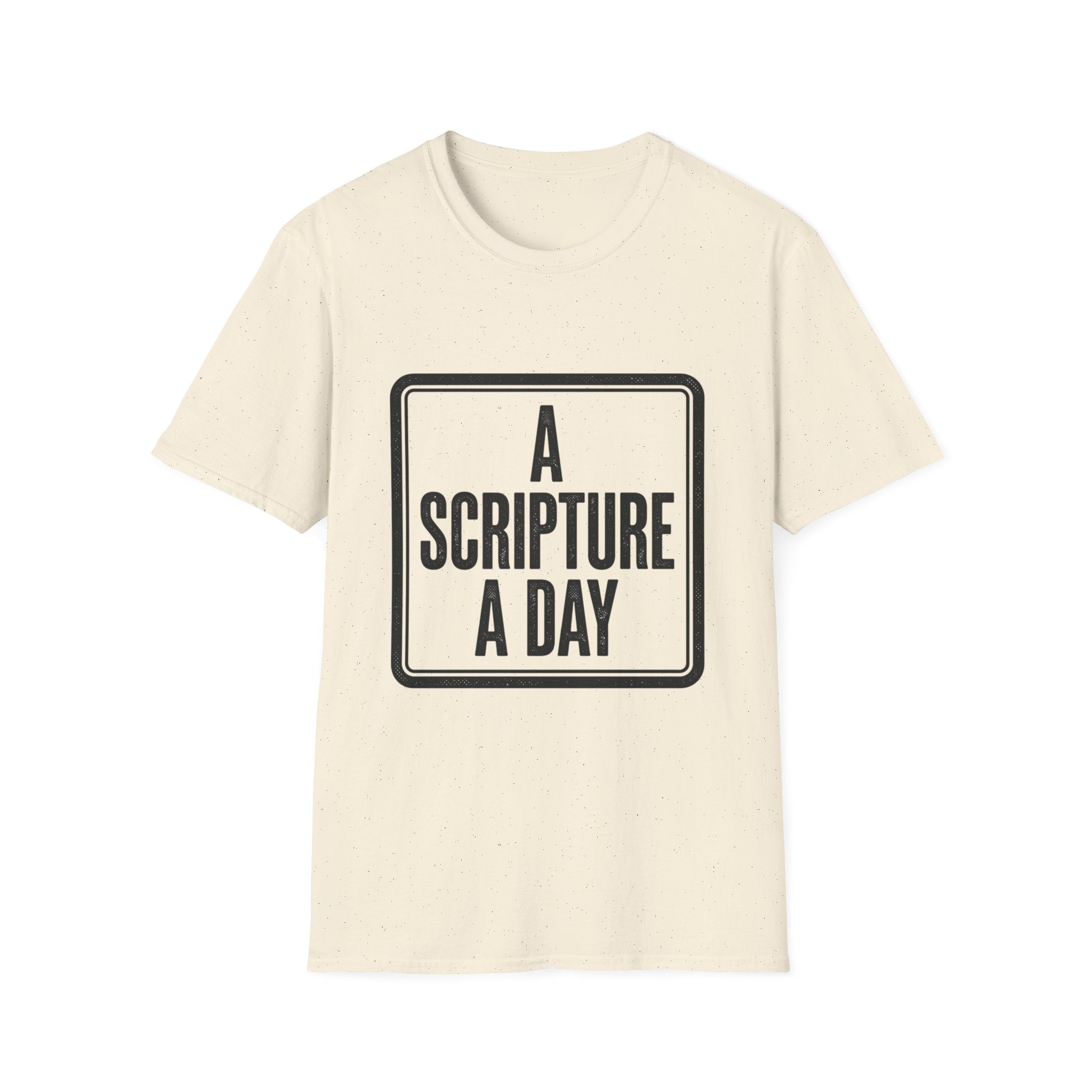 Religious T-Shirt — “A Scripture A Day / Make The Pain Go Away” Inspirational Faith Tee