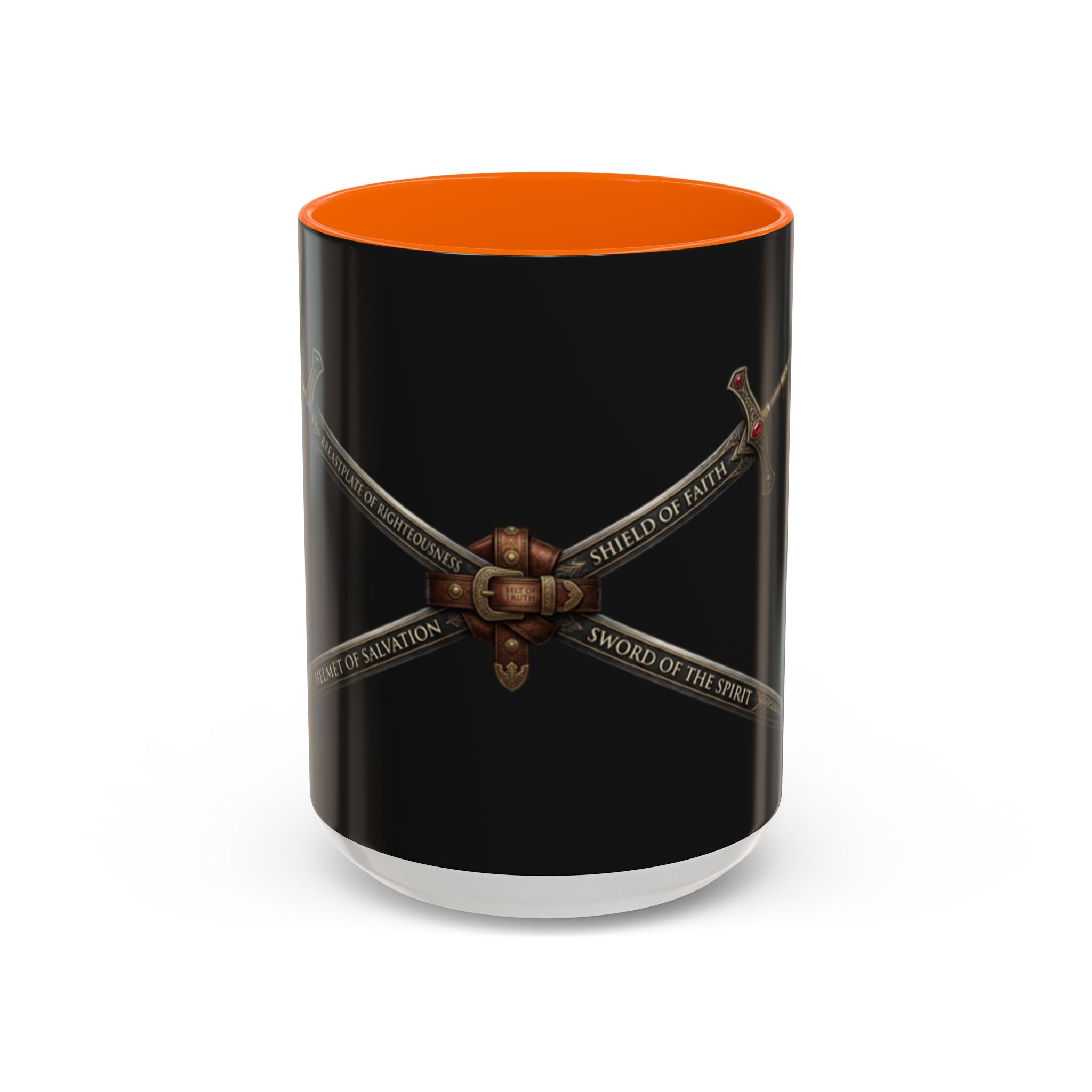 Christian Sword & Shield Coffee Mug (11/15oz) — Faith Scripture Armor Design