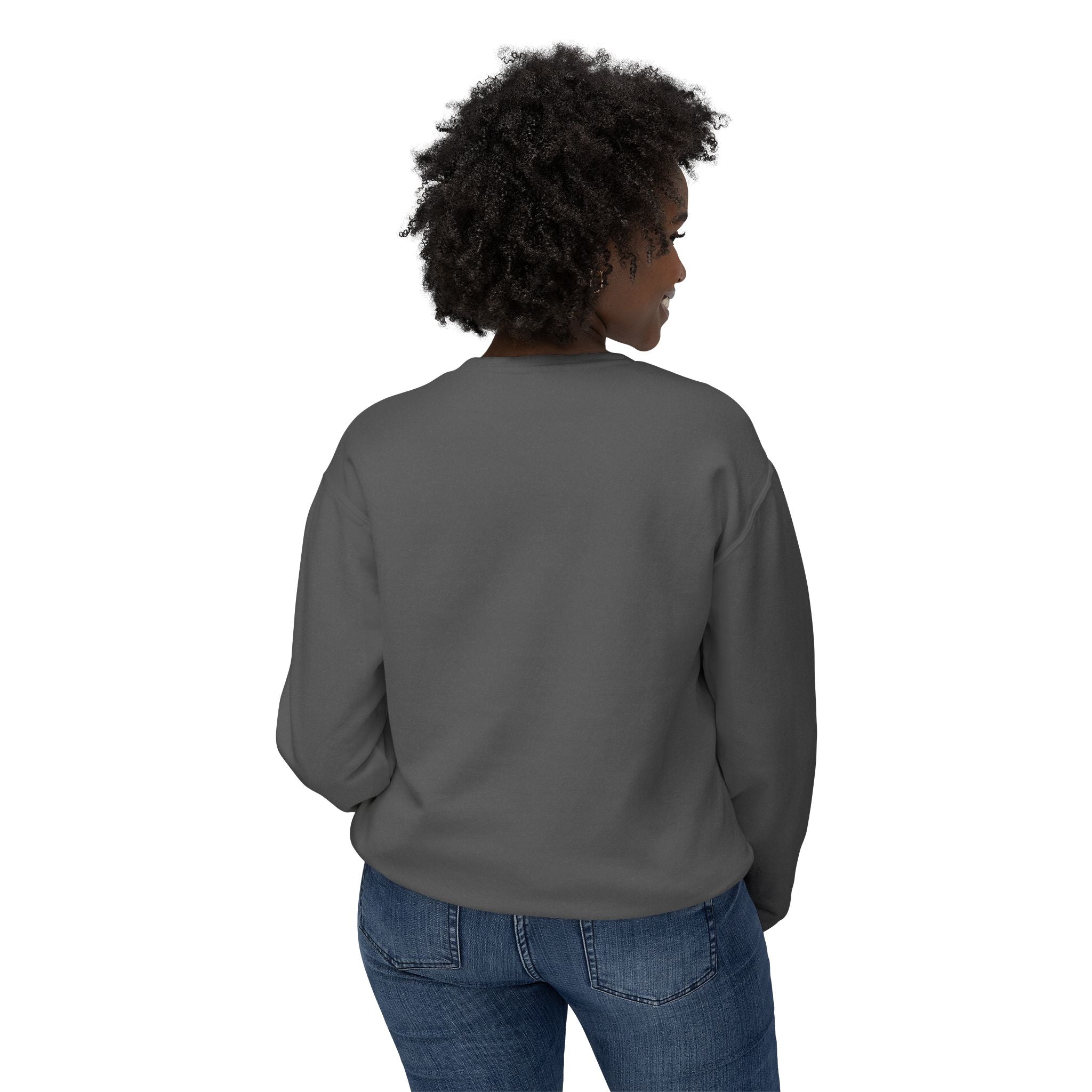 Crewneck Sweatshirt — "Blessed & Highly Favored" Gold Crown Inspirational Pullover