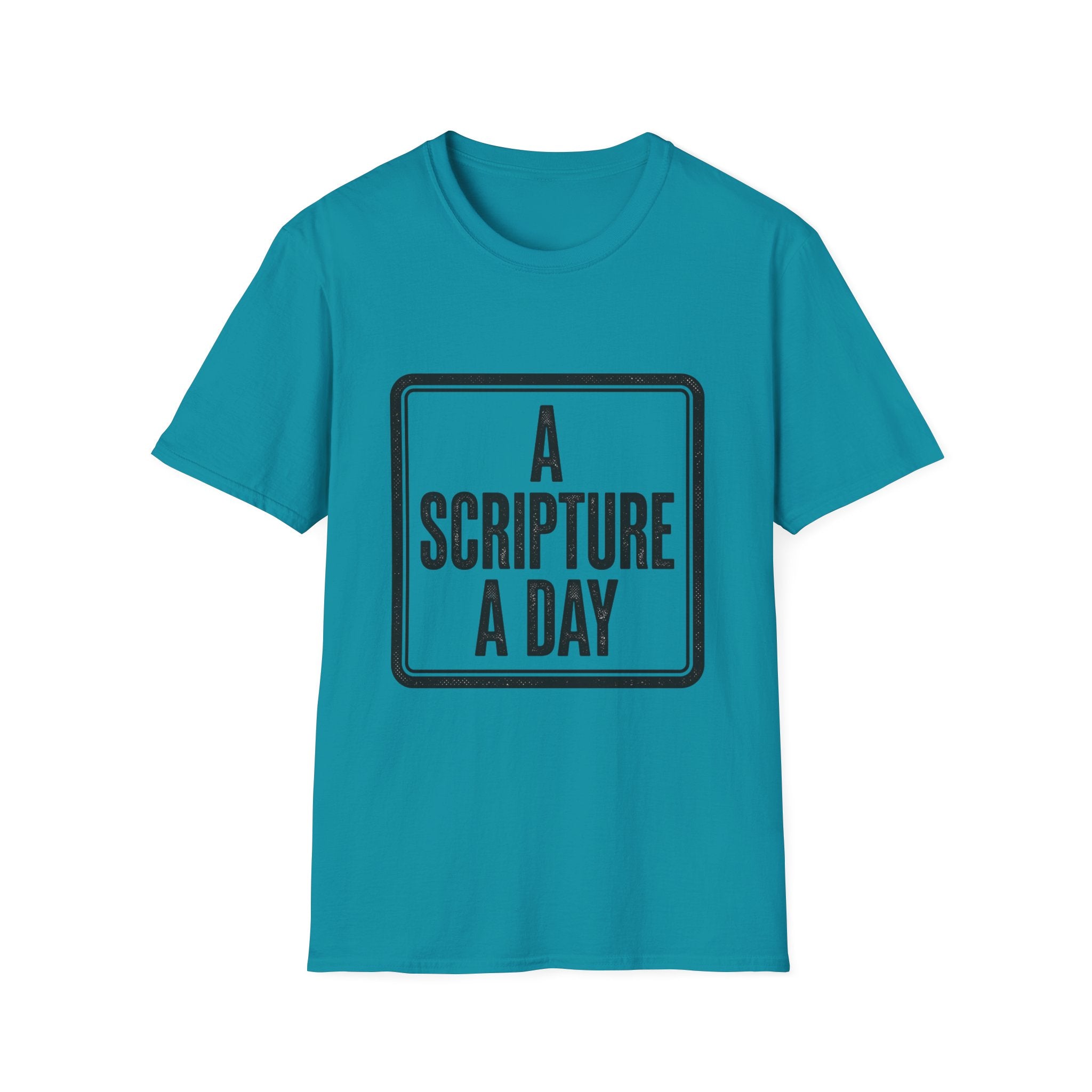 Religious T-Shirt — “A Scripture A Day / Make The Pain Go Away” Inspirational Faith Tee