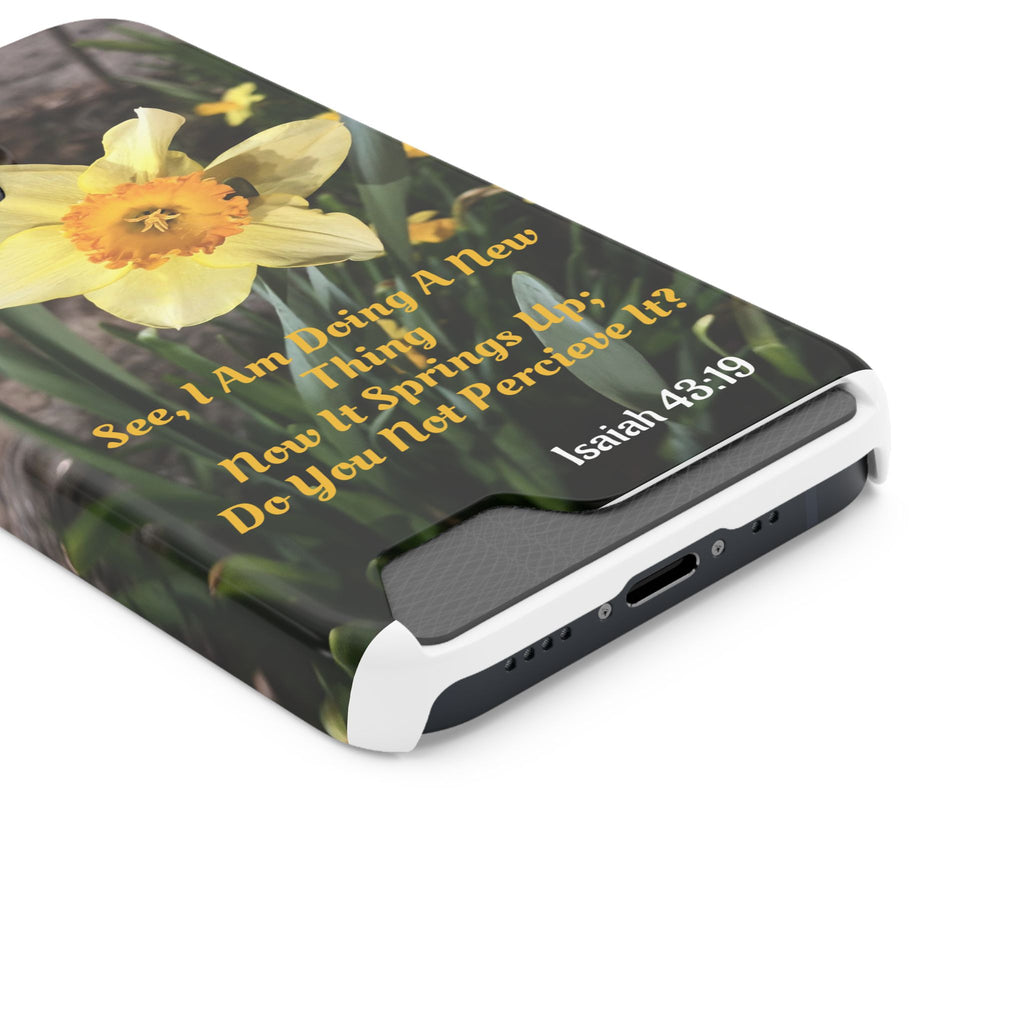 Phone Case With Card Holder (ISAIAH 43:19)