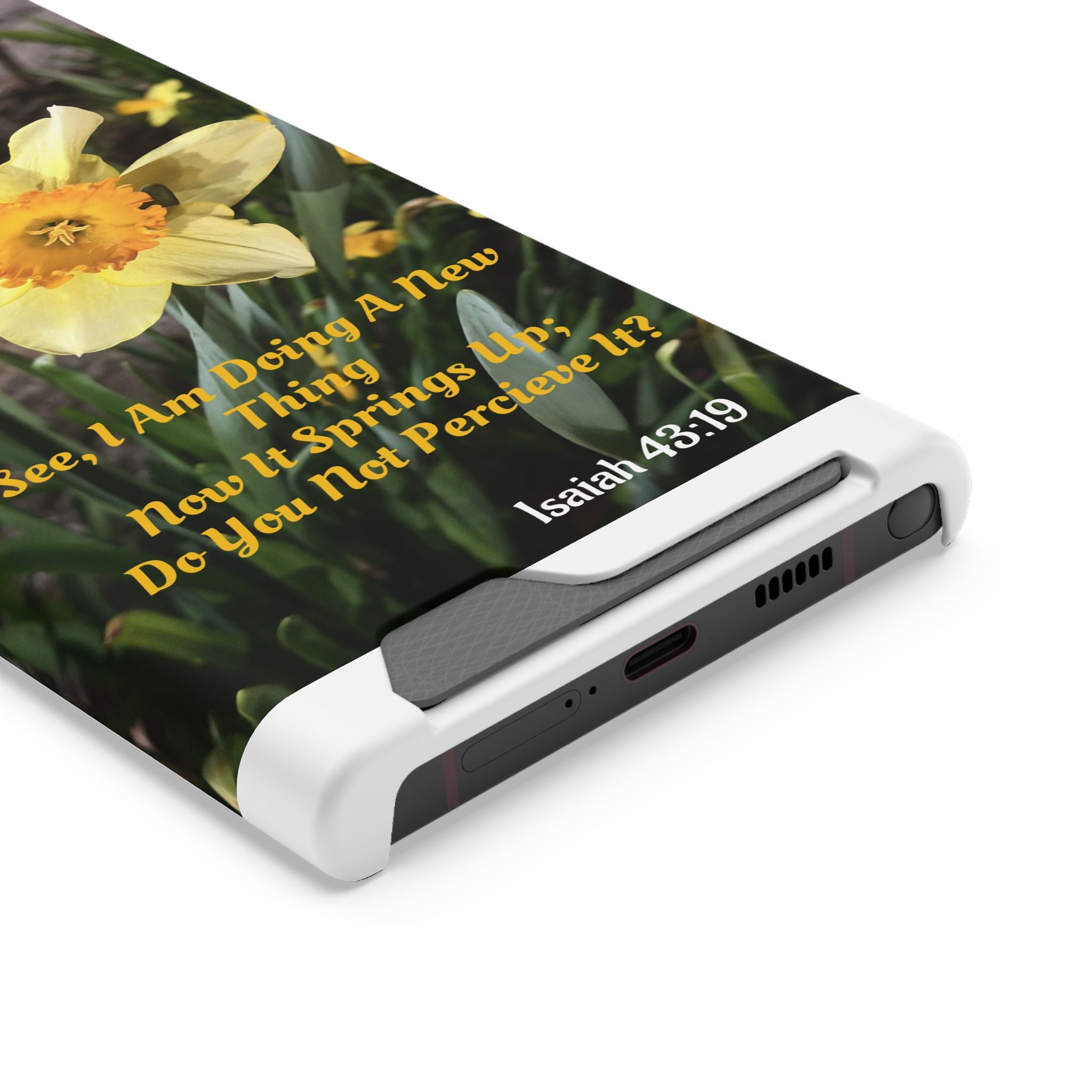 Phone Case With Card Holder (ISAIAH 43:19)