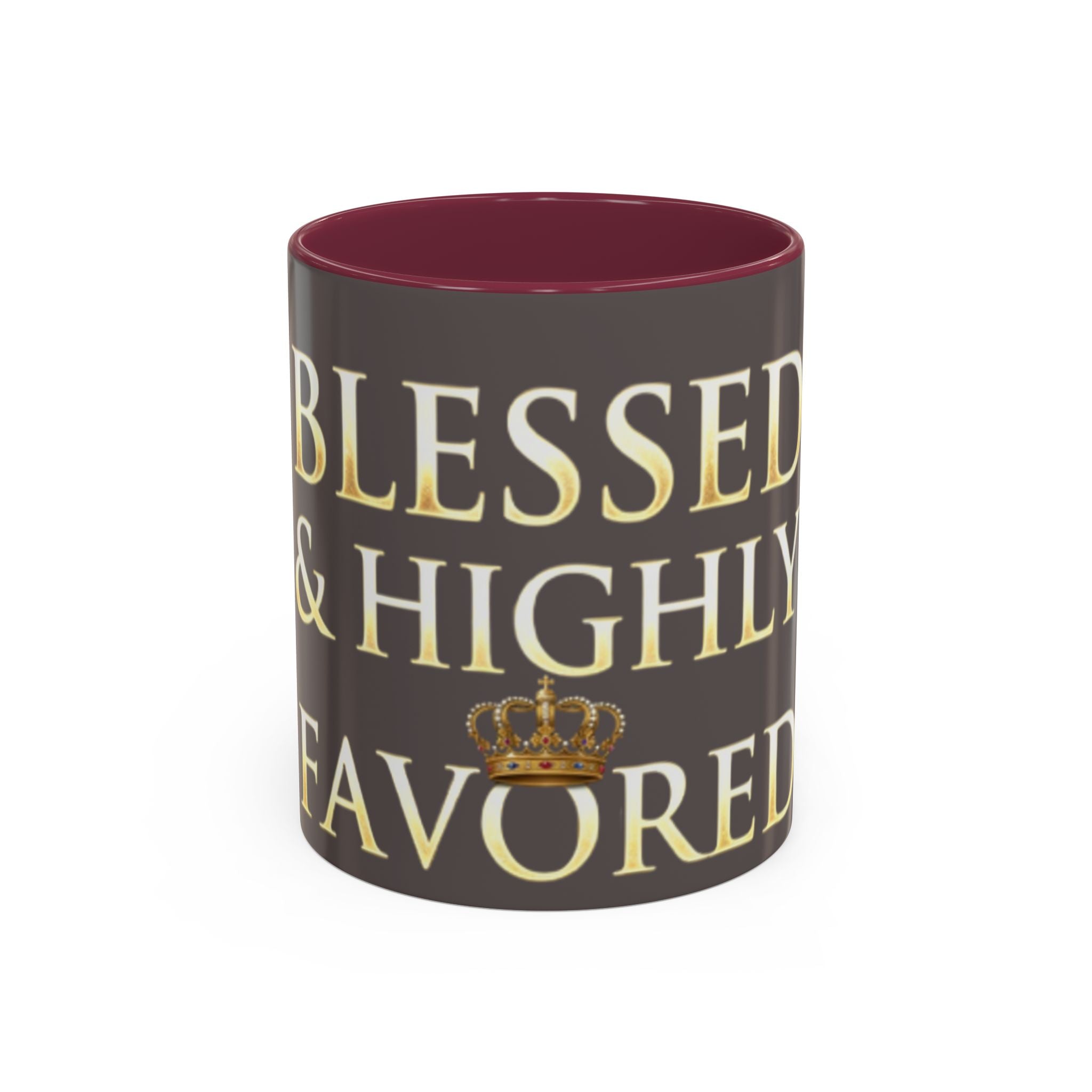 Blessed & Highly Favored Mug – Inspirational Faith Coffee Cup (11oz/15oz)