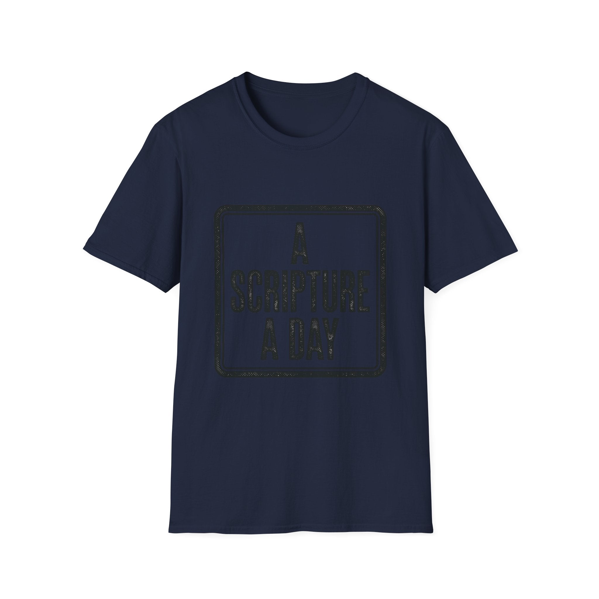 Religious T-Shirt — “A Scripture A Day / Make The Pain Go Away” Inspirational Faith Tee