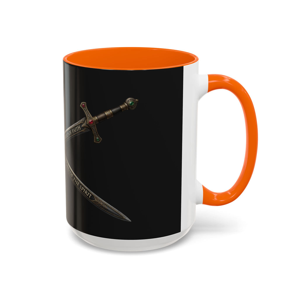 Christian Sword & Shield Coffee Mug (11/15oz) — Faith Scripture Armor Design