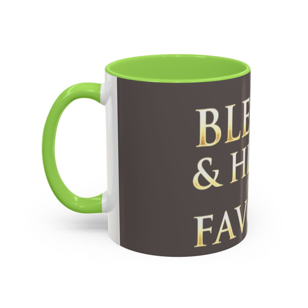 Blessed & Highly Favored Mug – Inspirational Faith Coffee Cup (11oz/15oz)