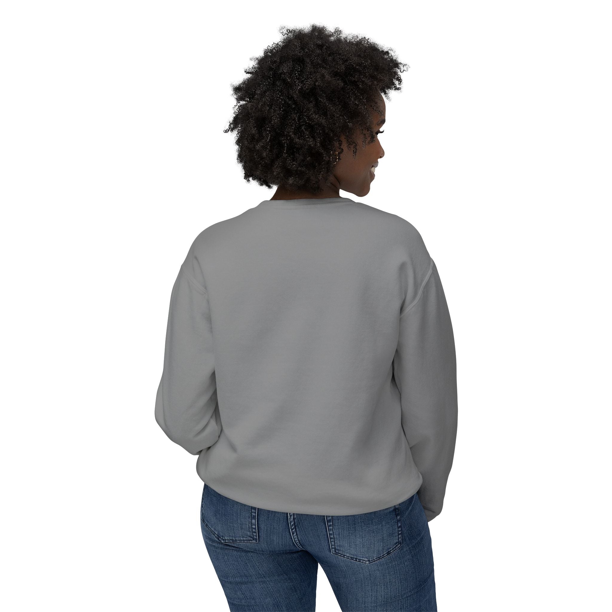 Crewneck Sweatshirt — "Blessed & Highly Favored" Gold Crown Inspirational Pullover