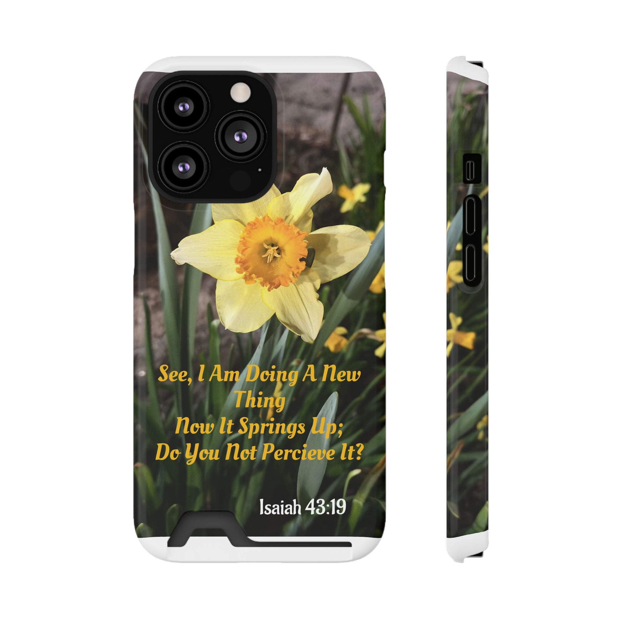Phone Case With Card Holder (ISAIAH 43:19)