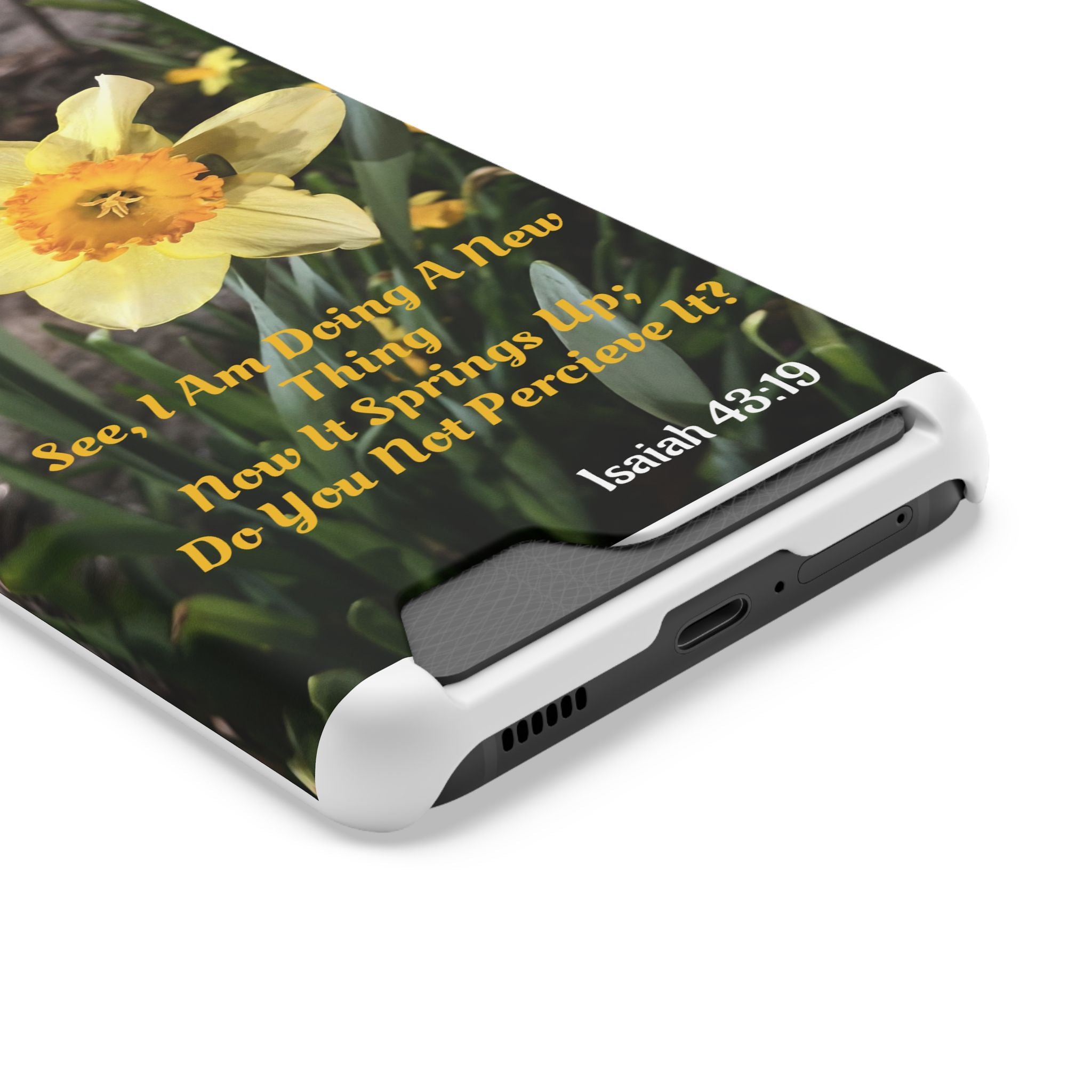 Phone Case With Card Holder (ISAIAH 43:19)