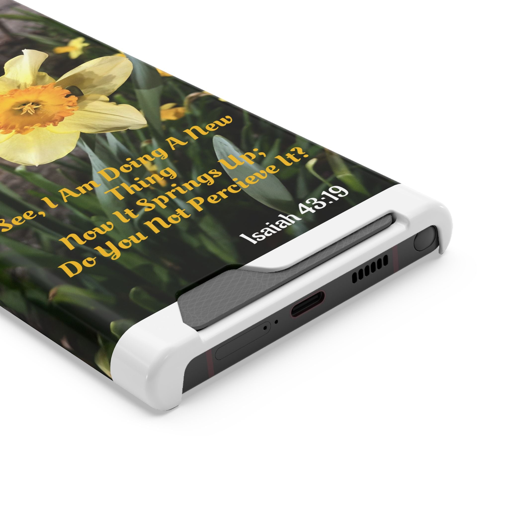 Phone Case With Card Holder (ISAIAH 43:19)