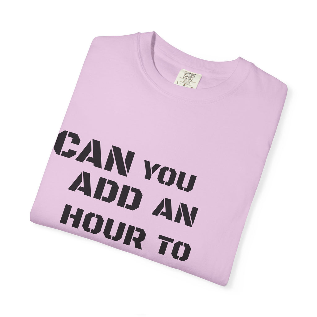 Faith-Based Graphic T-Shirt — “Can You Add An Hour To Your Life? / Do Not Worry! (Matthew 6:27)”