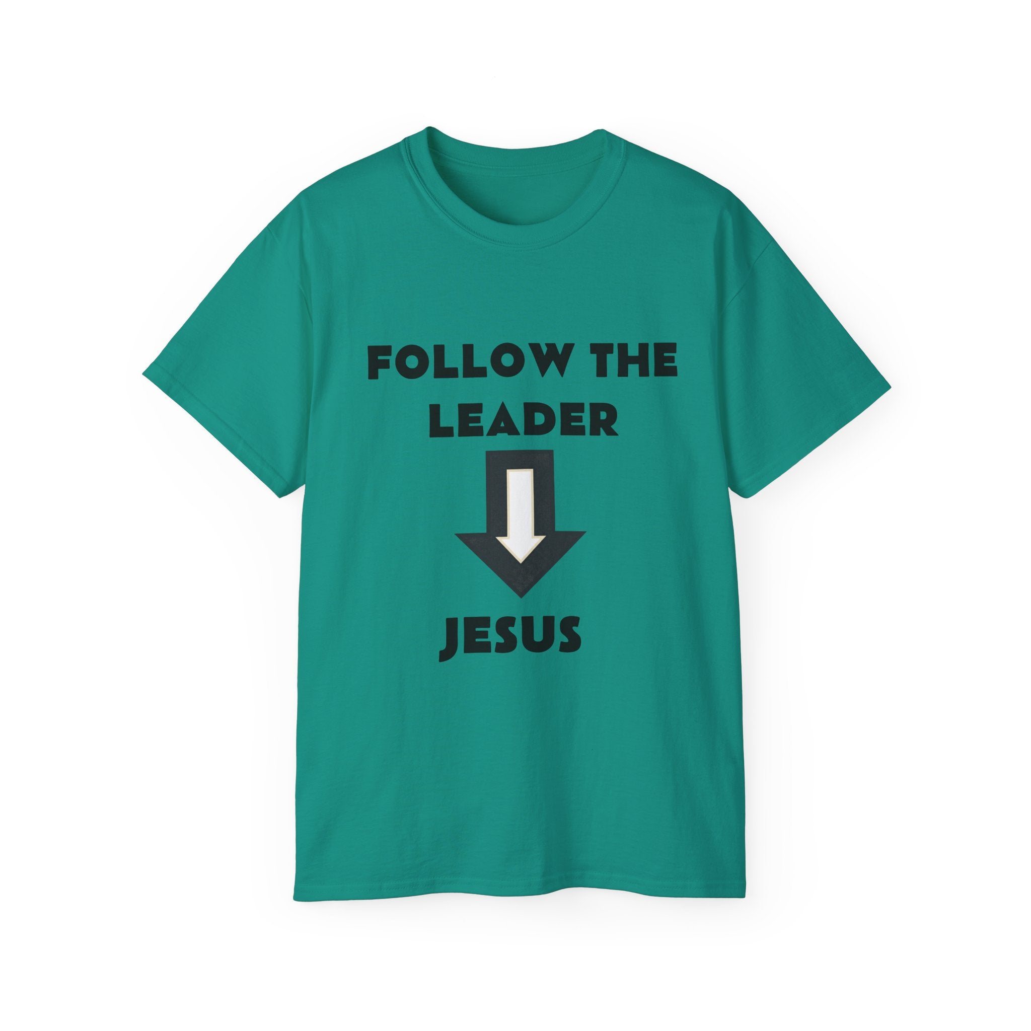 Christian T-Shirt "Follow The Leader → Jesus" – Faith Graphic Tee