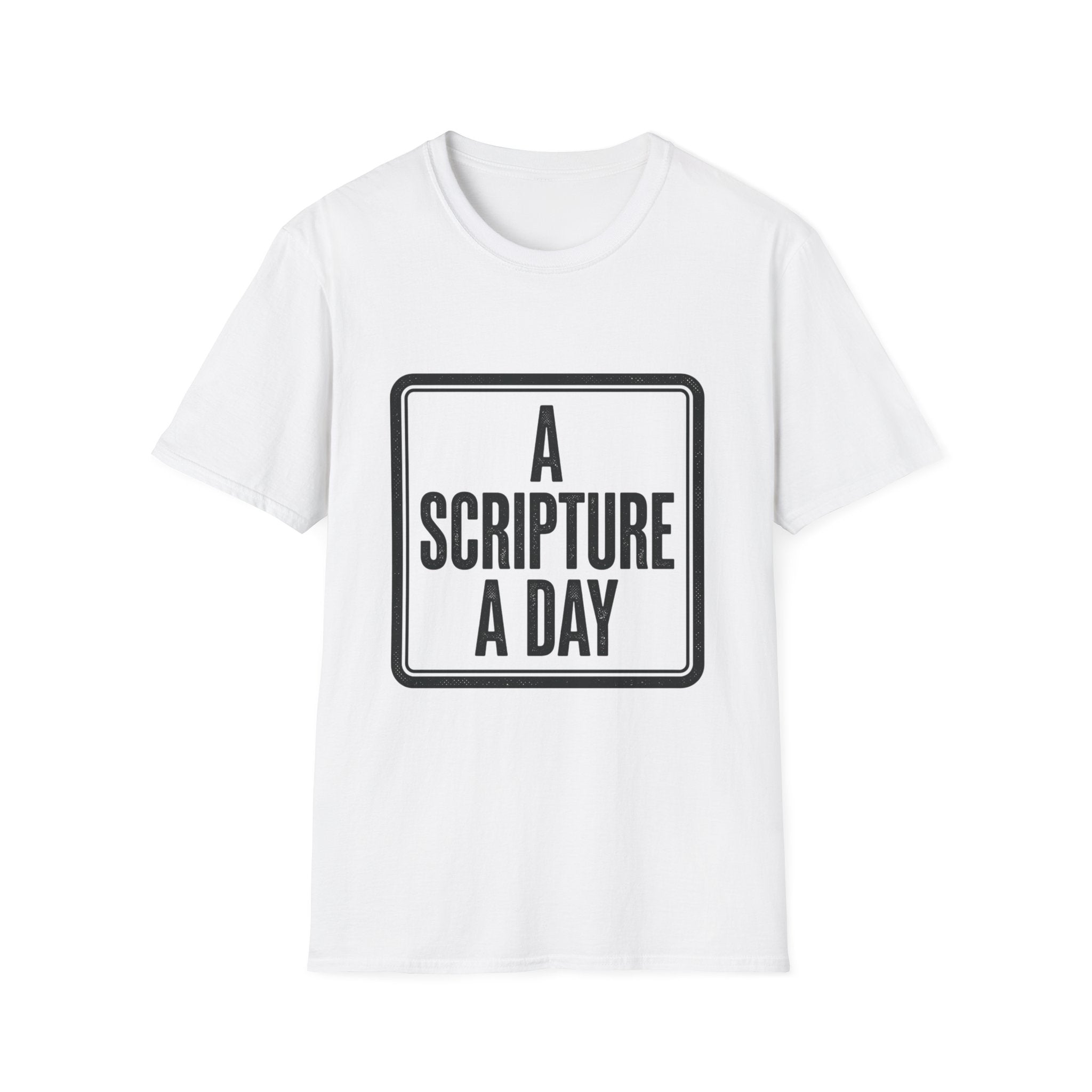 Religious T-Shirt — “A Scripture A Day / Make The Pain Go Away” Inspirational Faith Tee