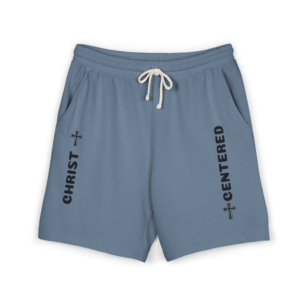 Christian 'Christ Centered' Fleece Sweat Shorts — Garment-Dyed Lightweight Lounge Shorts