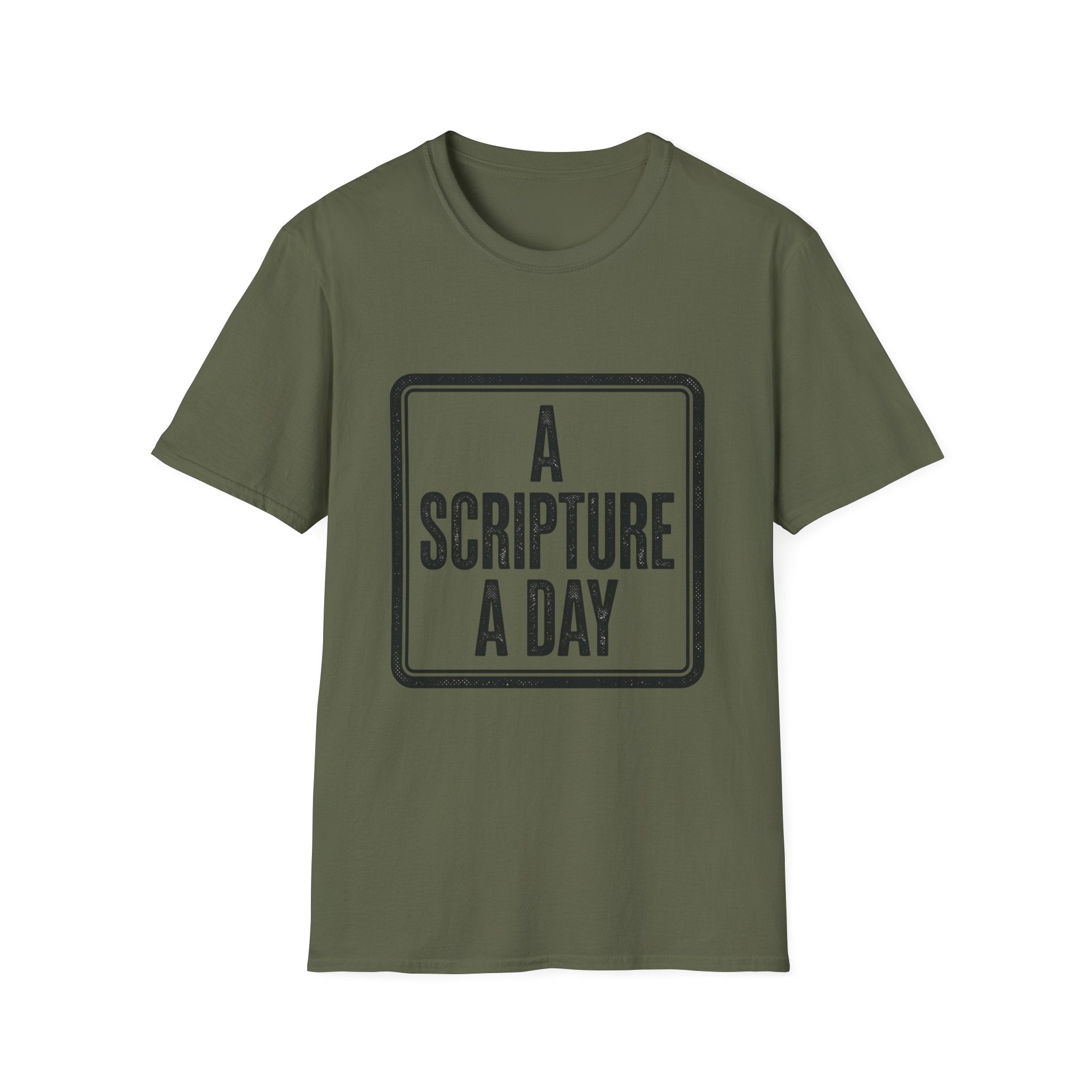 Religious T-Shirt — “A Scripture A Day / Make The Pain Go Away” Inspirational Faith Tee