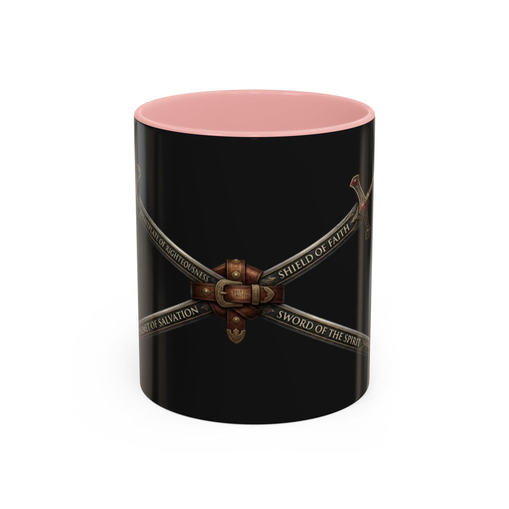 Christian Sword & Shield Coffee Mug (11/15oz) — Faith Scripture Armor Design