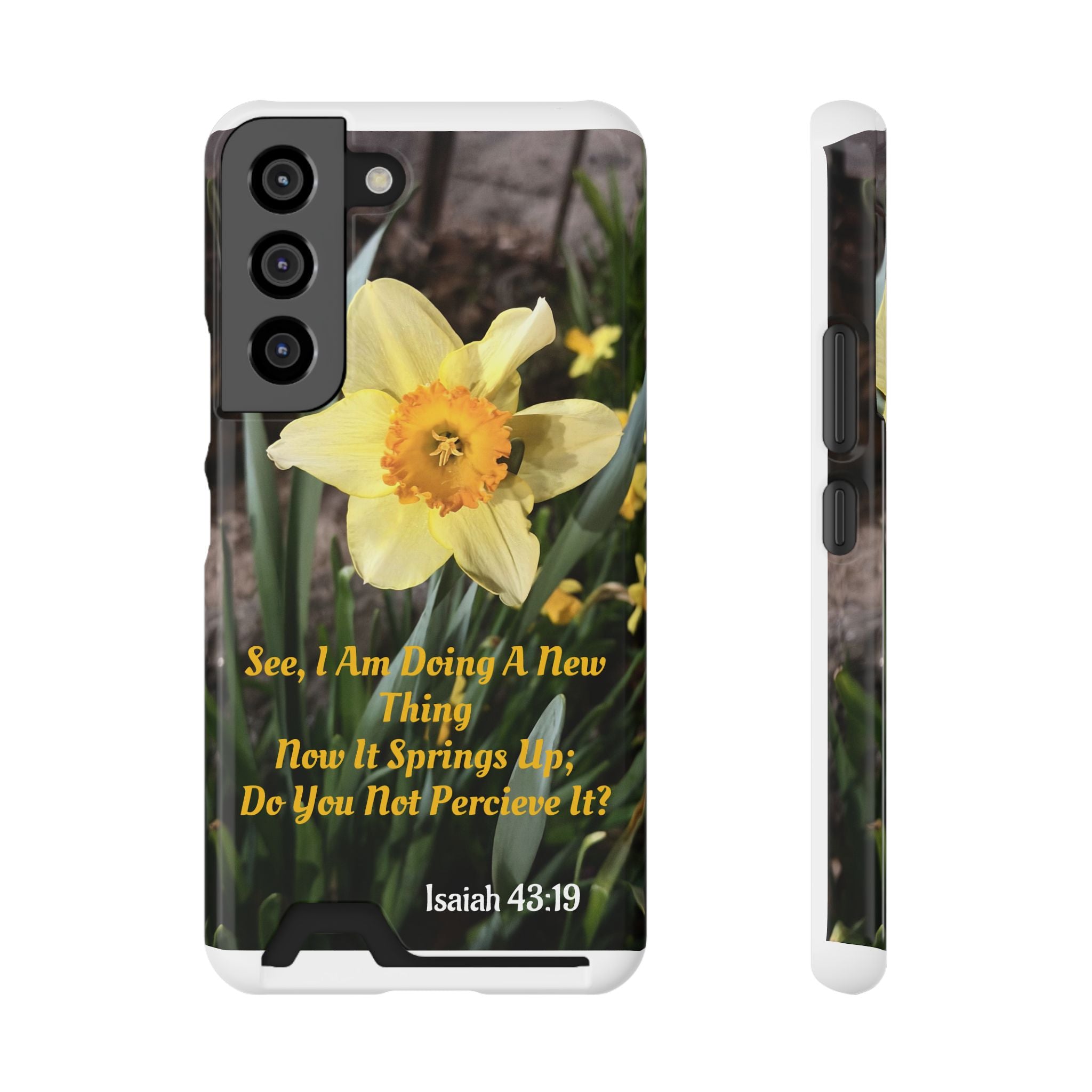 Phone Case With Card Holder (ISAIAH 43:19)