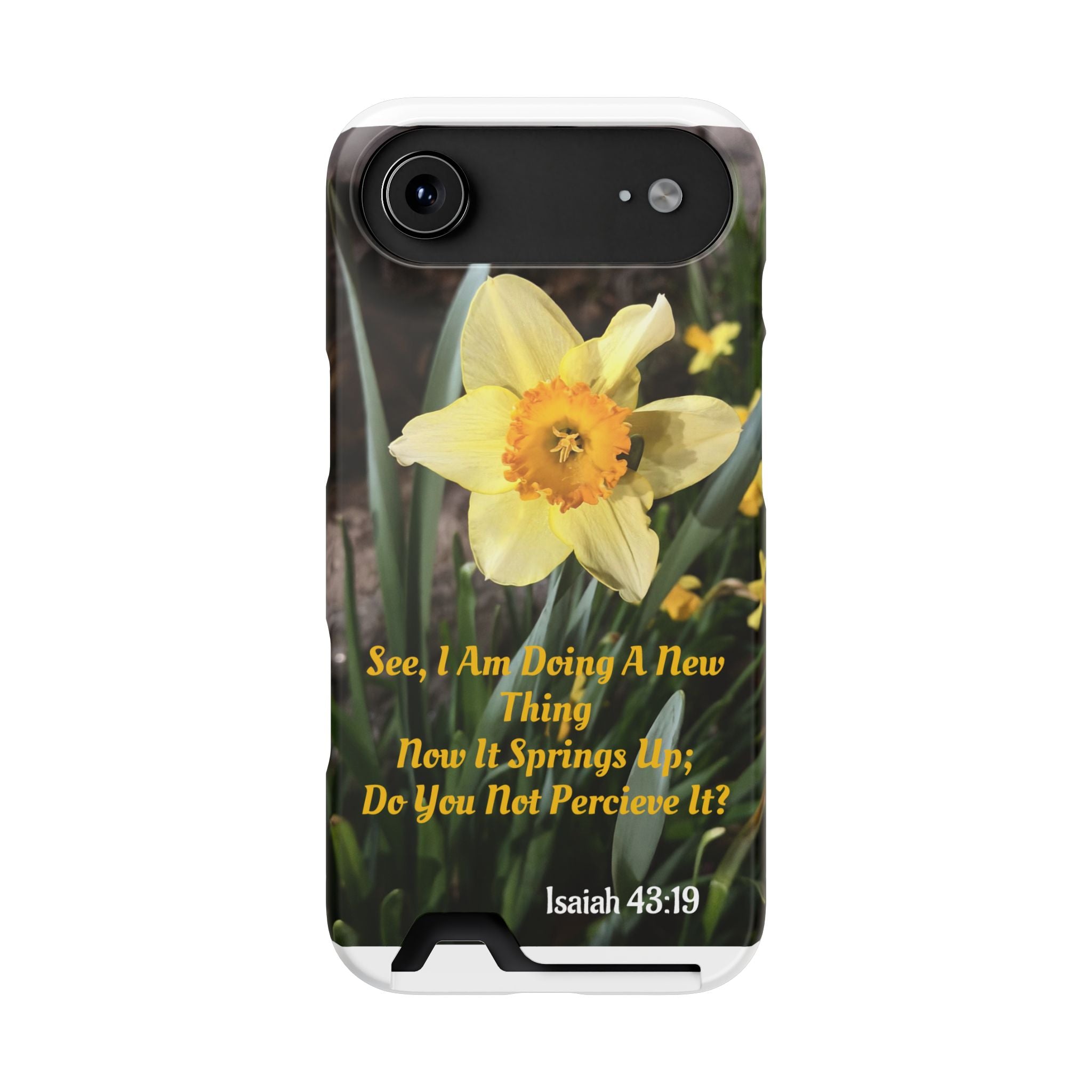 Phone Case With Card Holder (ISAIAH 43:19)