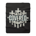 Covered Sherpa Fleece Blanket — Christian Cross Faith Throw for Warmth & Comfort