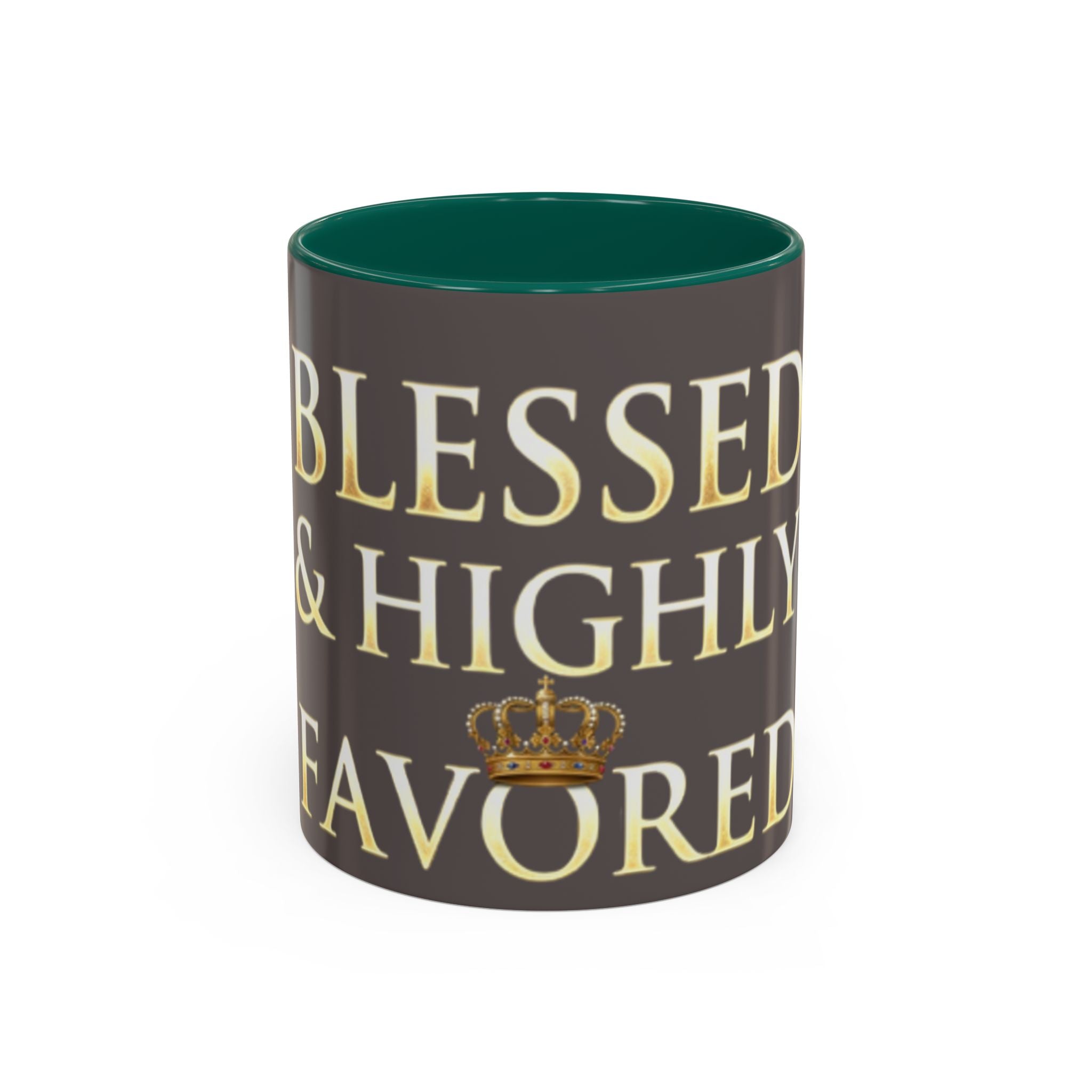 Blessed & Highly Favored Mug – Inspirational Faith Coffee Cup (11oz/15oz)