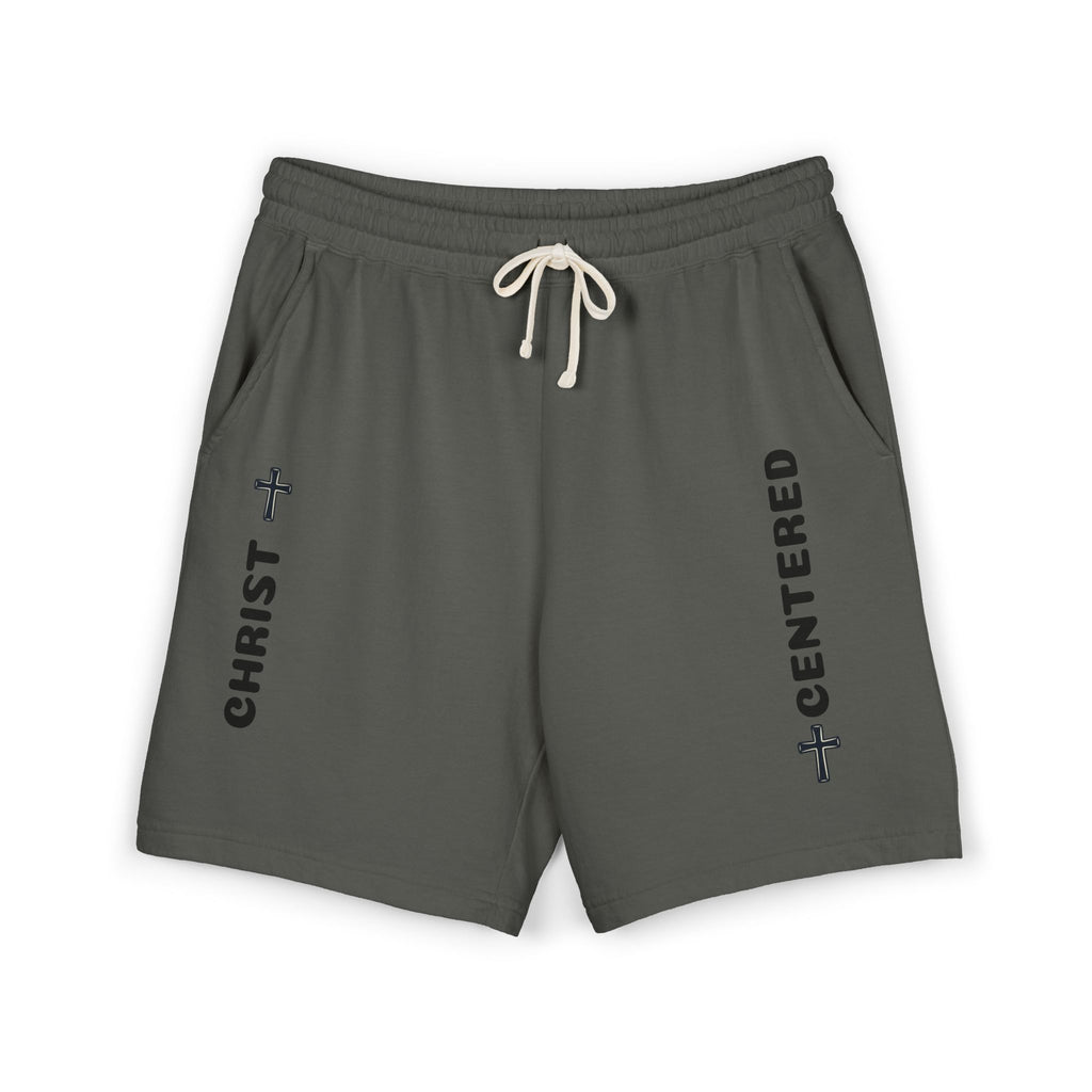 Christian 'Christ Centered' Fleece Sweat Shorts — Garment-Dyed Lightweight Lounge Shorts