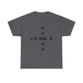 Jesus Cross Tee — Modern Vertical 'JESUS' Typography Christian T‑Shirt