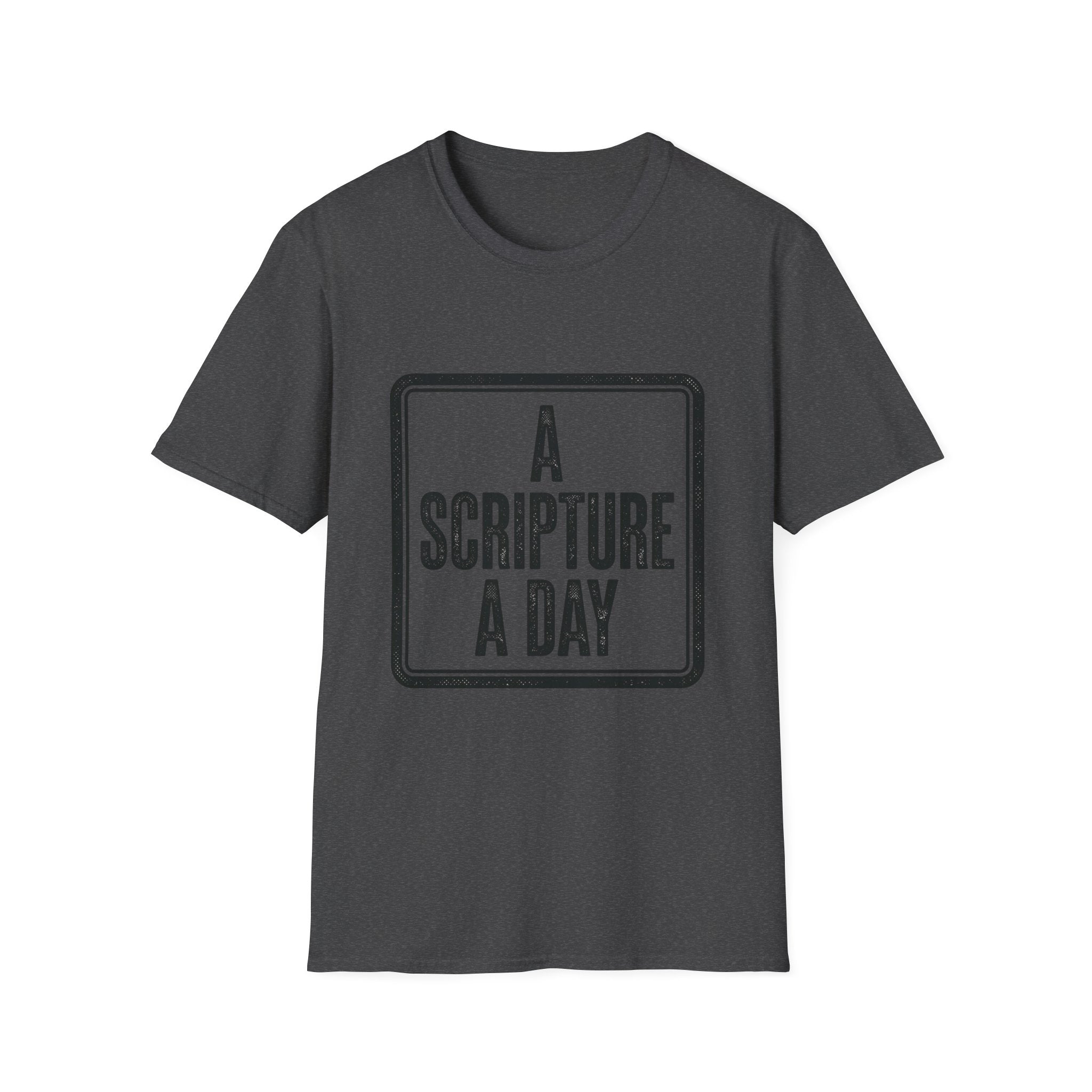Religious T-Shirt — “A Scripture A Day / Make The Pain Go Away” Inspirational Faith Tee