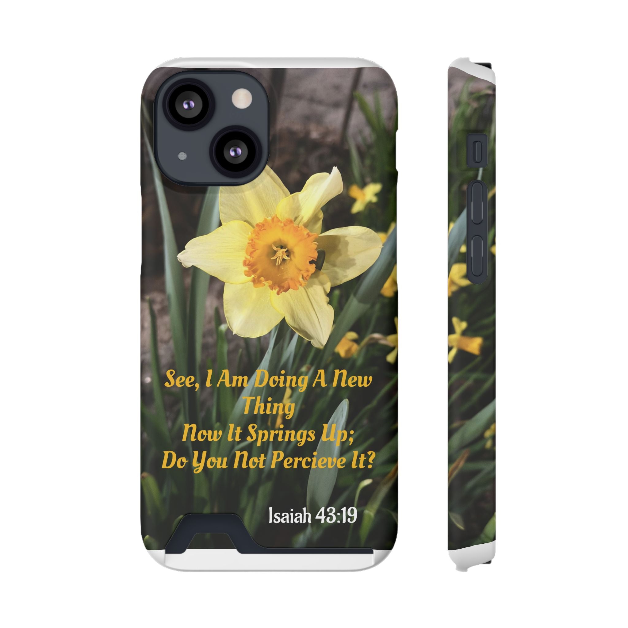 Phone Case With Card Holder (ISAIAH 43:19)
