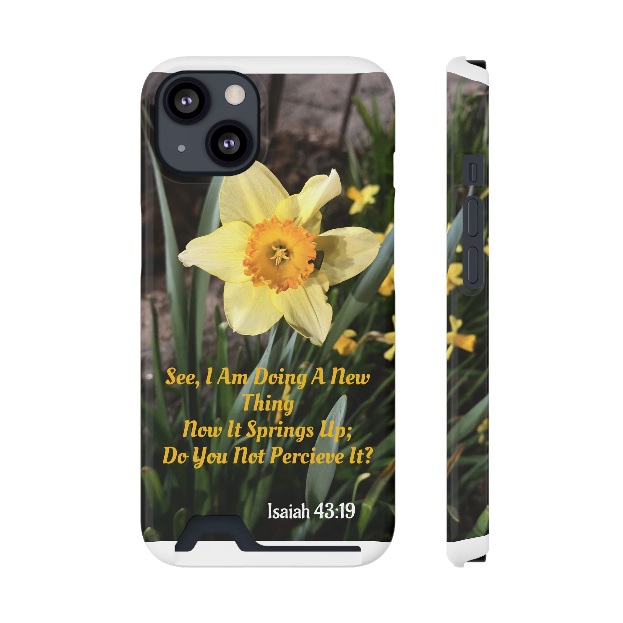 Phone Case With Card Holder (ISAIAH 43:19)