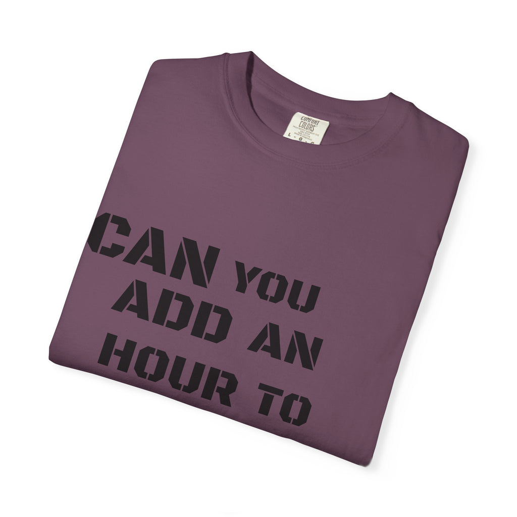 Faith-Based Graphic T-Shirt — “Can You Add An Hour To Your Life? / Do Not Worry! (Matthew 6:27)”