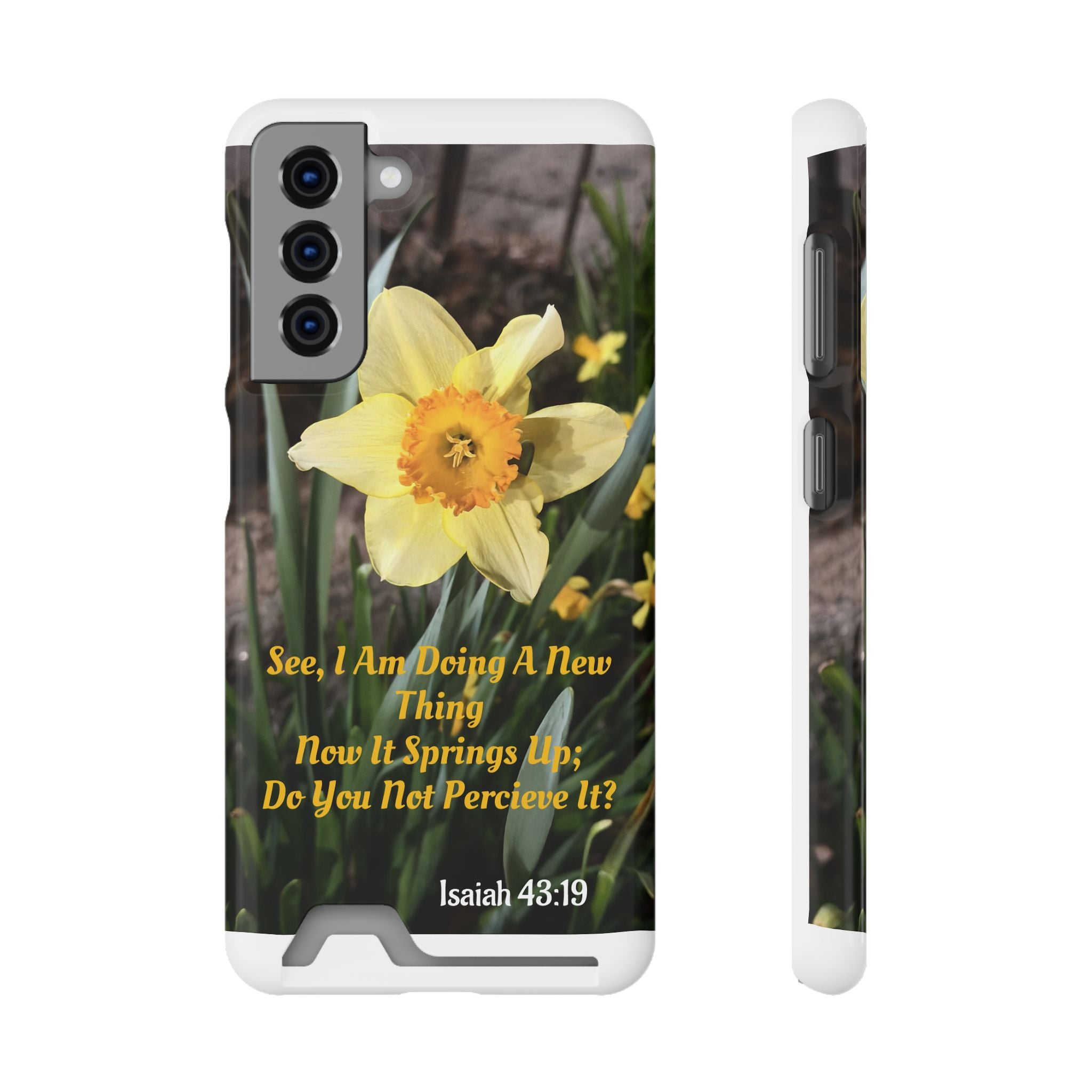 Phone Case With Card Holder (ISAIAH 43:19)