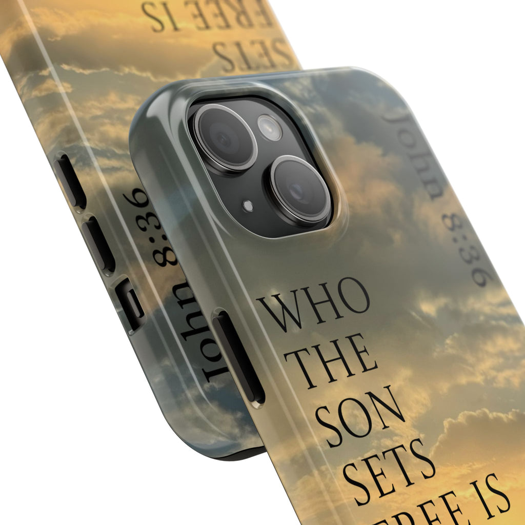 Tough Phone Cases (JOHN 8:36)
