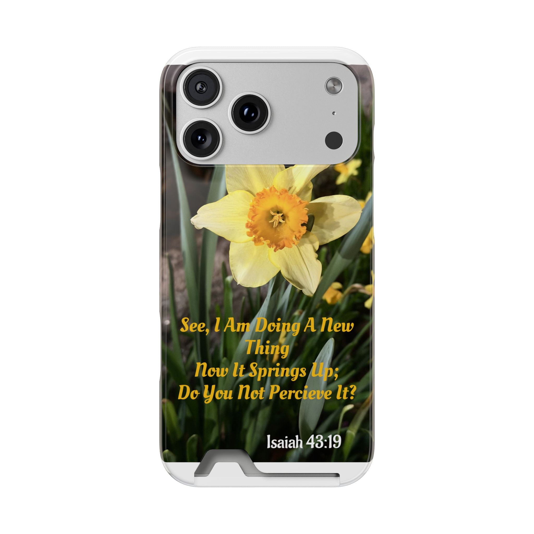Phone Case With Card Holder (ISAIAH 43:19)