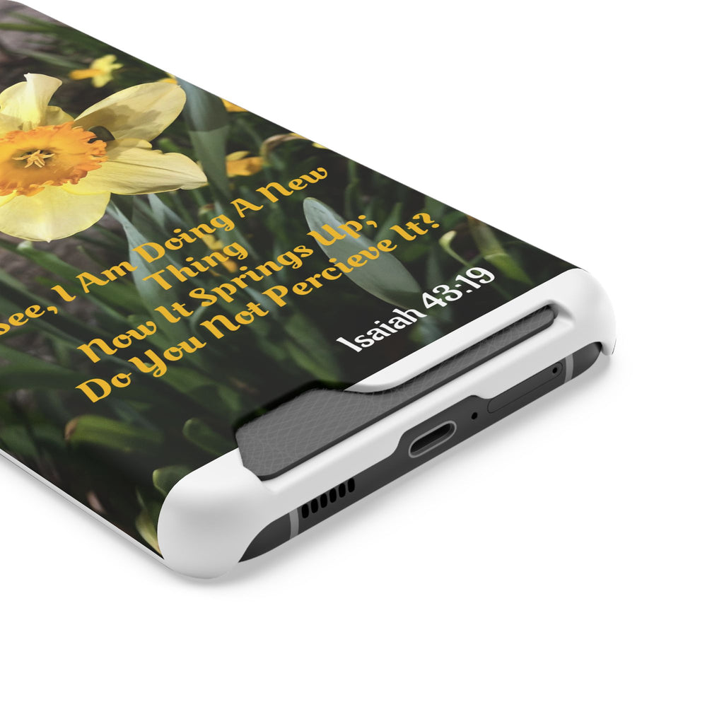 Phone Case With Card Holder (ISAIAH 43:19)